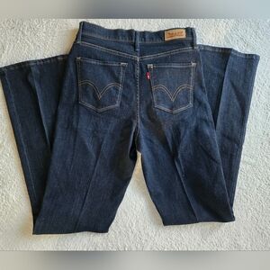 Levi's Slimming 512 Bootcut Women's Jeans Dark Blue Dark Wash Sz 4